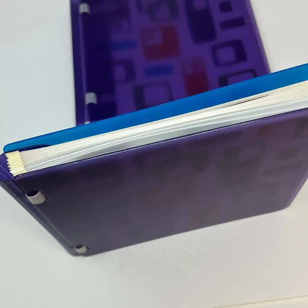 Lot 2 NEW Creative Memories Scrapbook Albums 7x7 Geometric Blue Purple 12 Pages